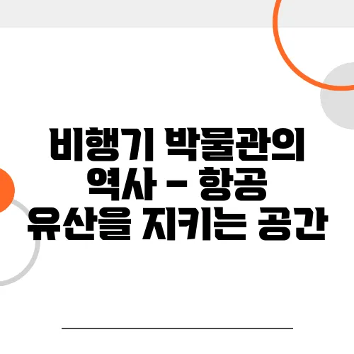 비행기 박물관의 역사 – 항공 유산을 지키는 공간