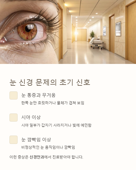 눈 신경 문제의 초기 신호