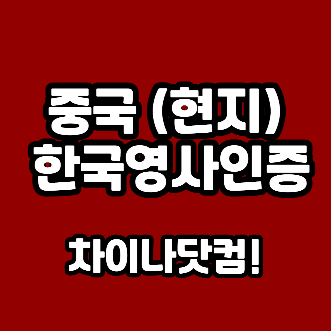  중국학력서류 발급 공증 한국영사인증 원스톱 서비스