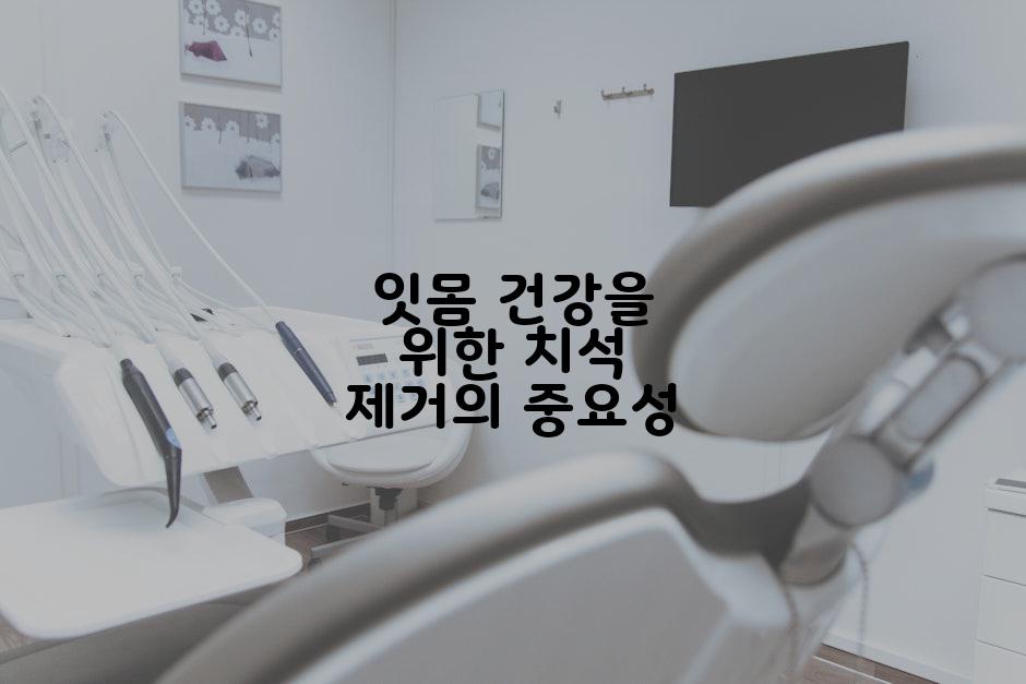 잇몸 건강을 위한 치석 제거의 중요성