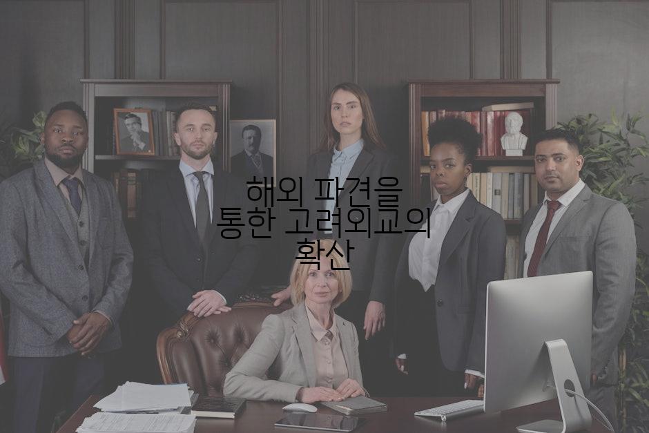 해외 파견을 통한 고려외교의 확산