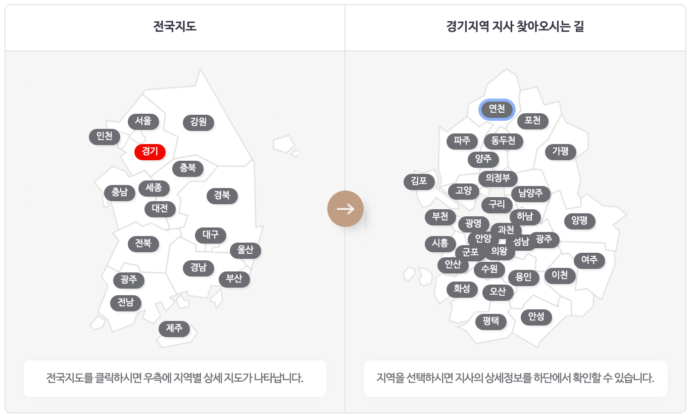 국민건강보험공단-지사찾기