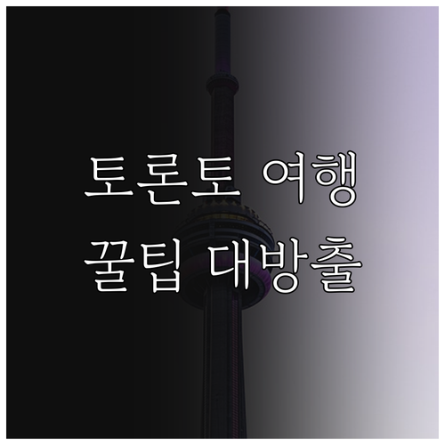 토론토 여행 필수 정보! 호텔 예약 