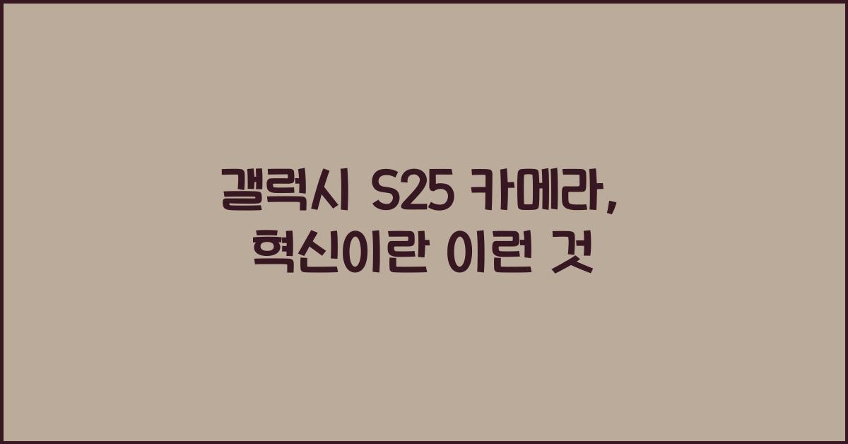 갤럭시 s25 카메라