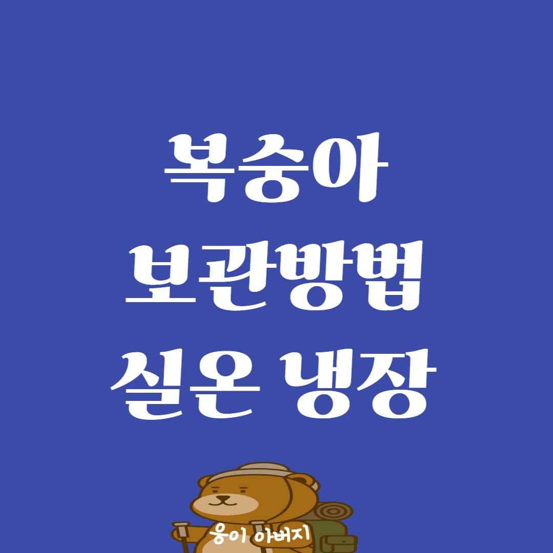 복숭아 보관방법 실온 냉장1