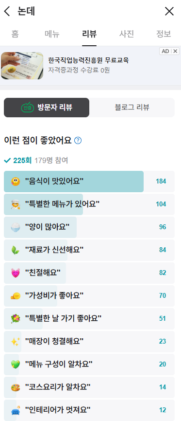 논데 리뷰사진