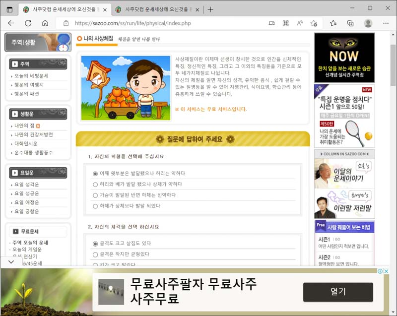 사상체질테스트