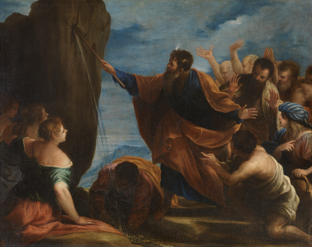 Moses striking the Water from the Rock
너희를 고소하는 이는 너희가 희망을 걸어 온 모세이다.