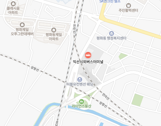 익산시외버스터미널 위치-지도