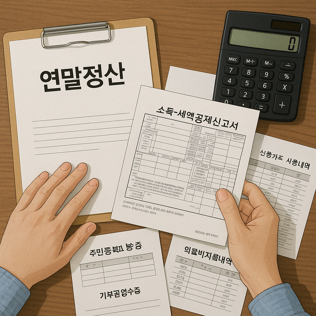 연말정산 간소화 서비스에서 서류 출력 바로가기