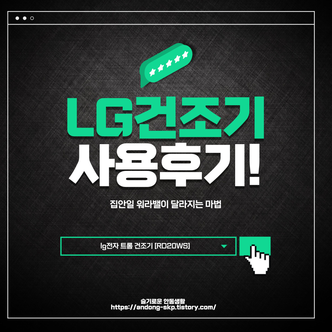 건조기 제품정보 및 사용후기 LG전자 트롬 [RD20WS]