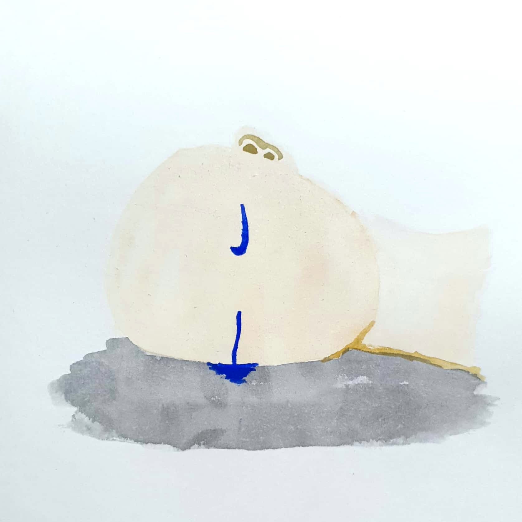  Feeling Little Blue 조금 슬픈 느낌 / 일러스트 그림 드로잉 / 인물화 그리기