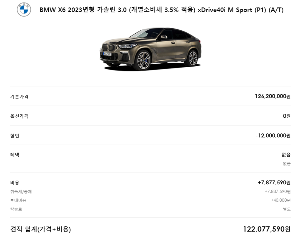 8위 : BMW X6