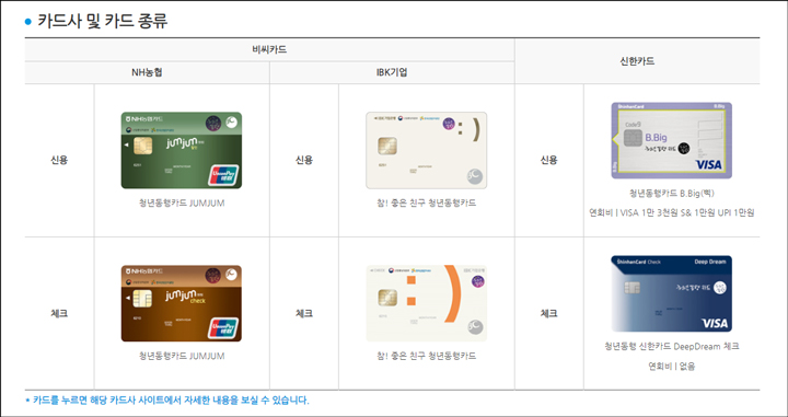 청년동행카드 대상 자격조건 바우처 사용법 잔액 주유 택시 카드종류