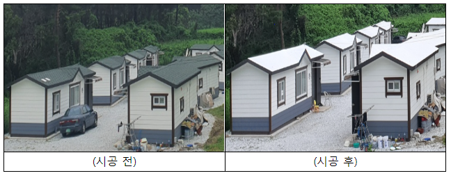  행안부, 산불피해 이재민 임시주거용 조립주택에 쿨루프(Cool Roof) 지원한다