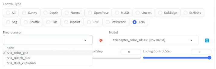 ControlNet -T2ia color grid 모델