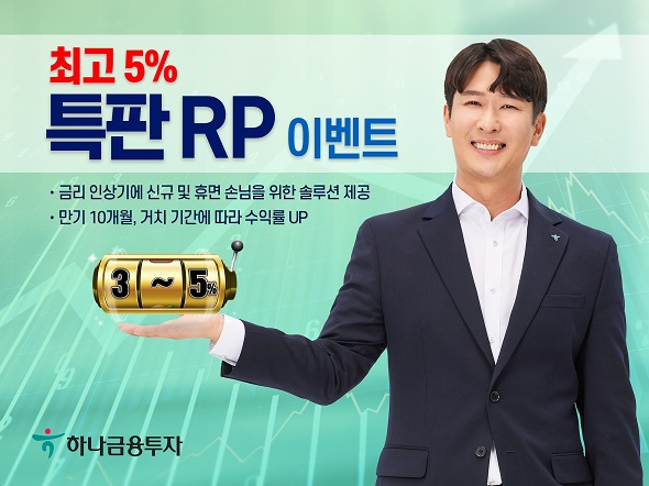  하나금융투자 최고 연 5% 특판 환매 조건부채권RP 이벤트를 진행