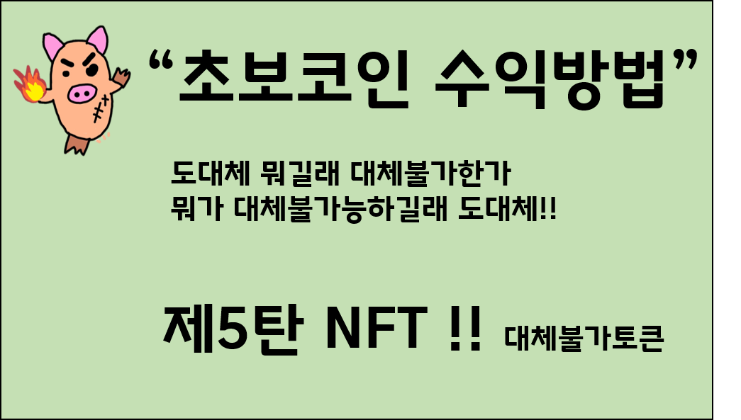  코인투자방법 - 5탄 NFT !! 희소성에 투자해볼까?