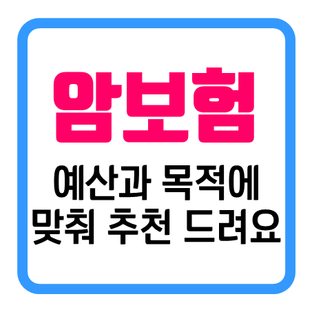  비갱신암보험 추천, 간결하고 정확하게 암보험비교 후 가입 결정을 내릴 수 있는 곳
