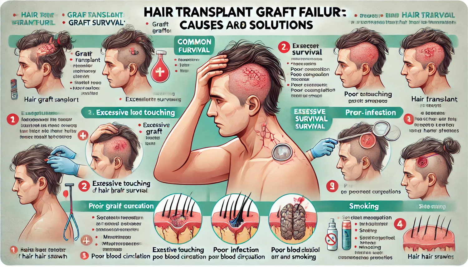 모발이식 후 생착 실패 사례와 해결 방법