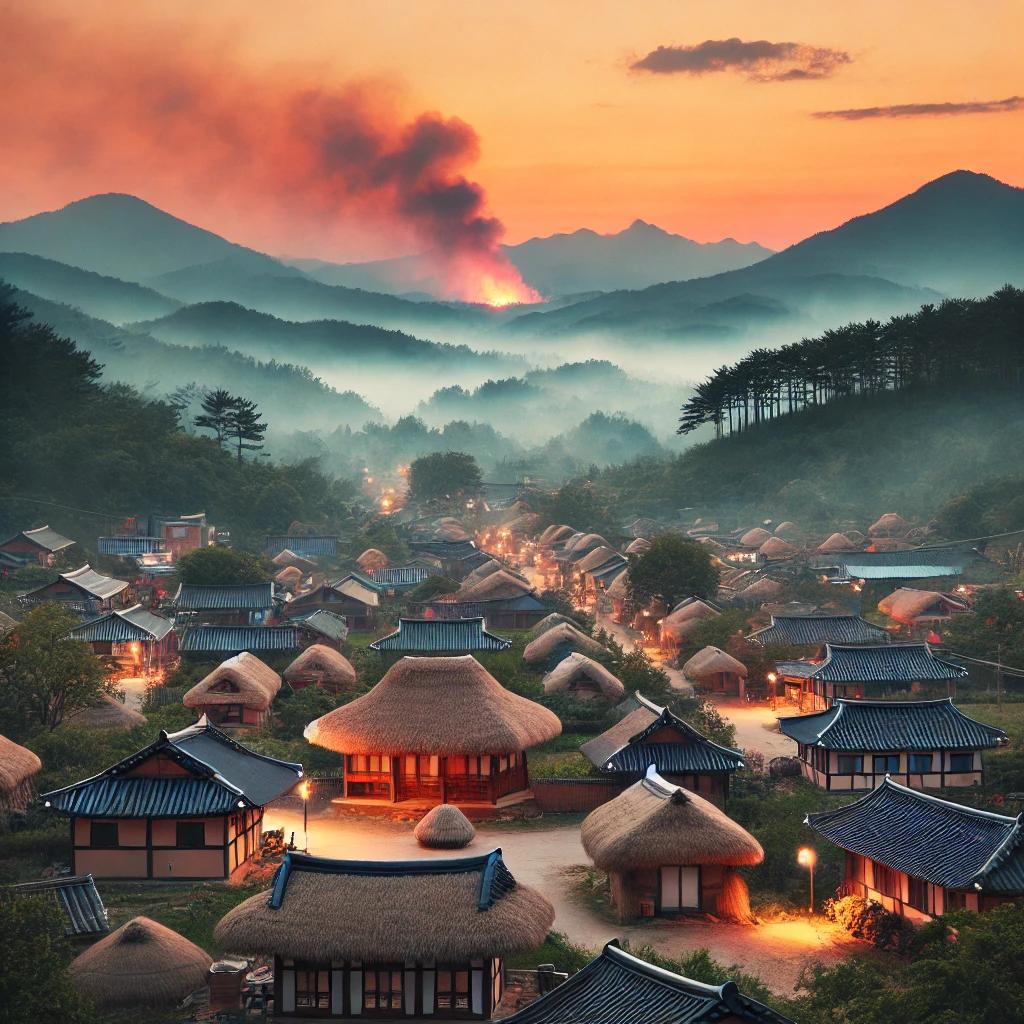산불 하회마을