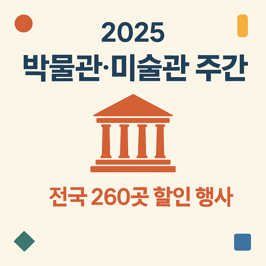 2025 박물관·미술관 주간 썸네일 - 전국 260곳 할인 행사
