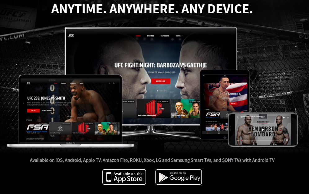 ufc fight pass 앱으로 ufc중계 보는 방법