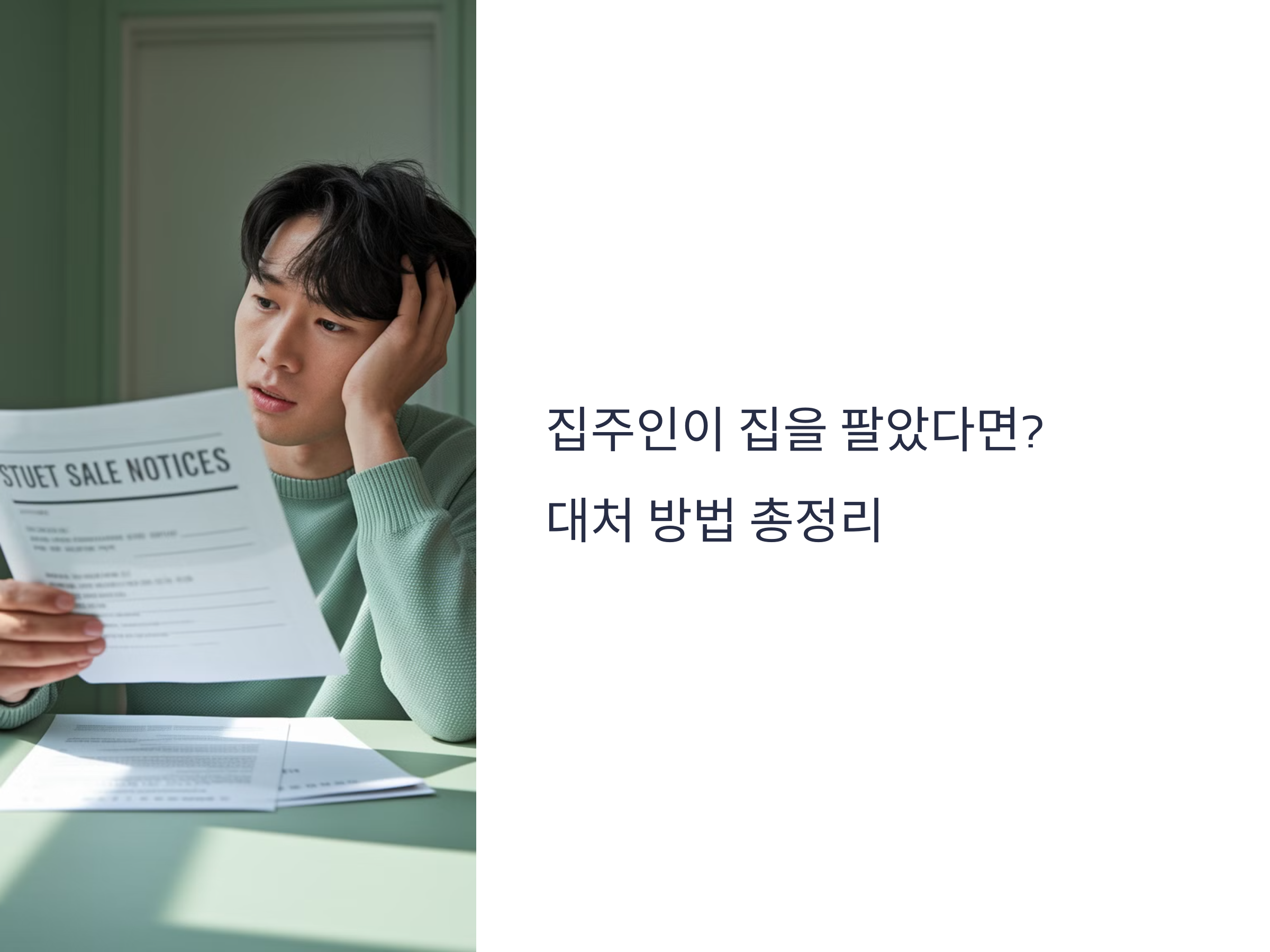 청년 전세대출 중 집주인이 집을 팔았다면? 대처 방법 총정리 - 1분 요약
