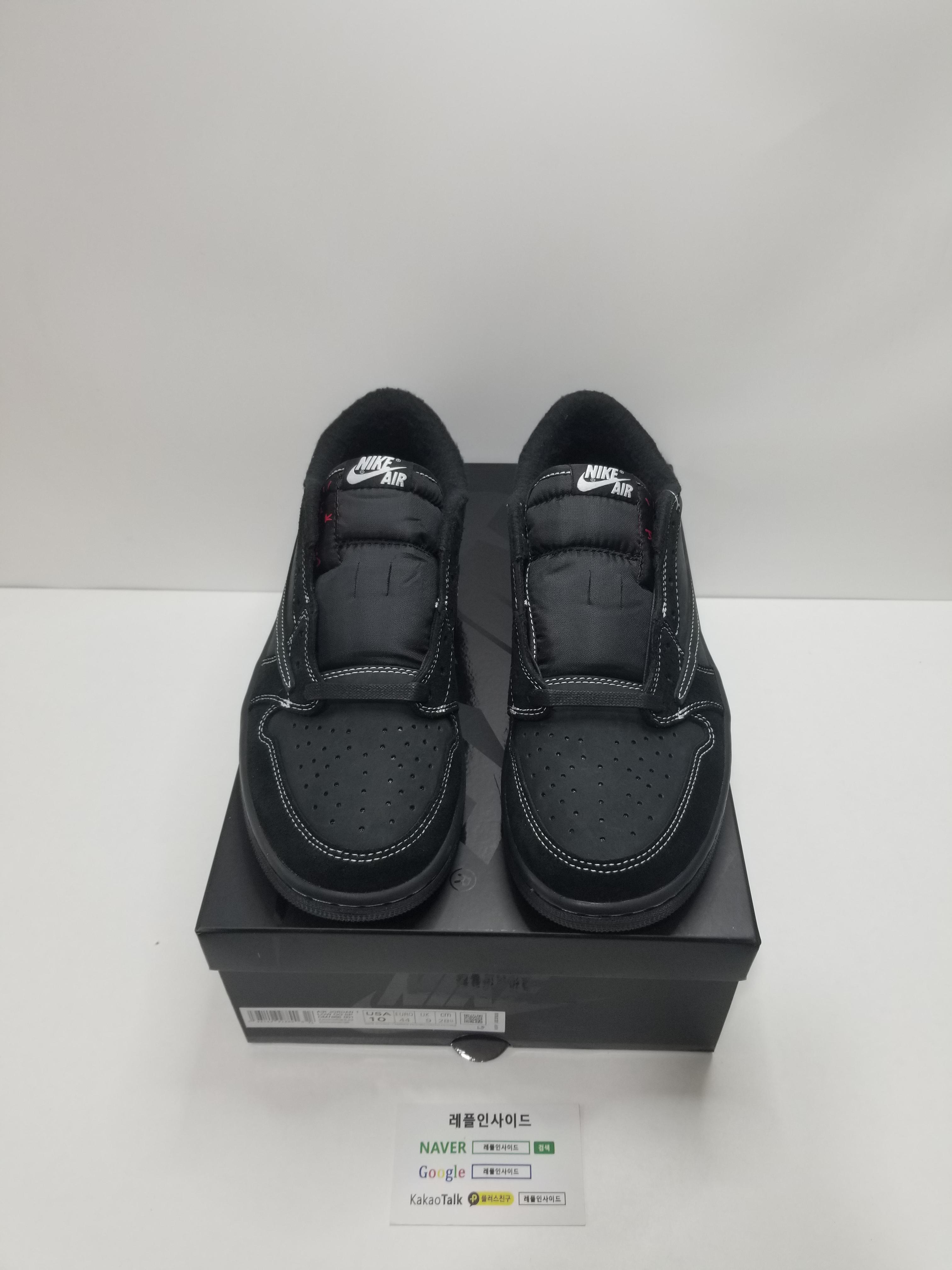  [AIR JORDAN] 트래비스 스캇 x 에어조던1 로우 블랙 팬텀 DM7866-001 남녀공용 (OG공장)