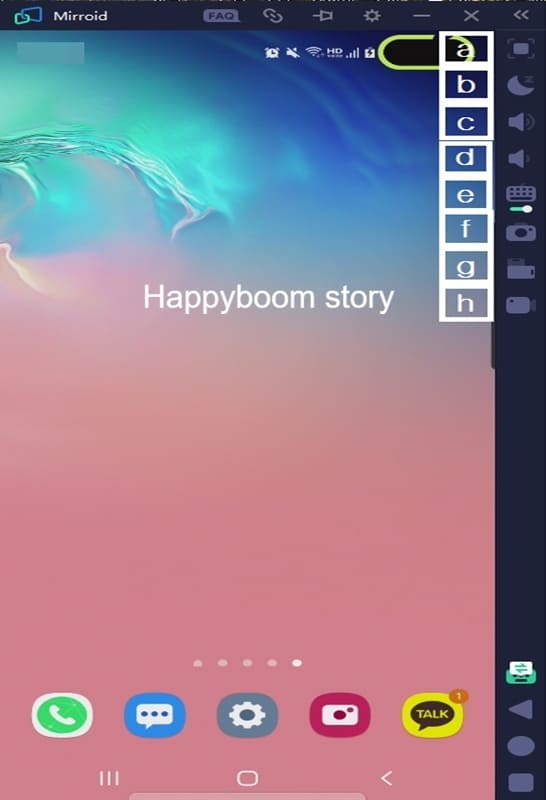 Mirroid로-윈도우-컴퓨터에-안드로이드-스마트폰-화면을-출력하고-있는-모습