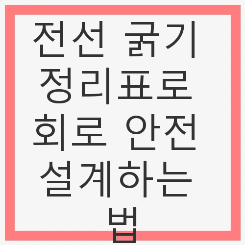 전선 굵기의 중요성