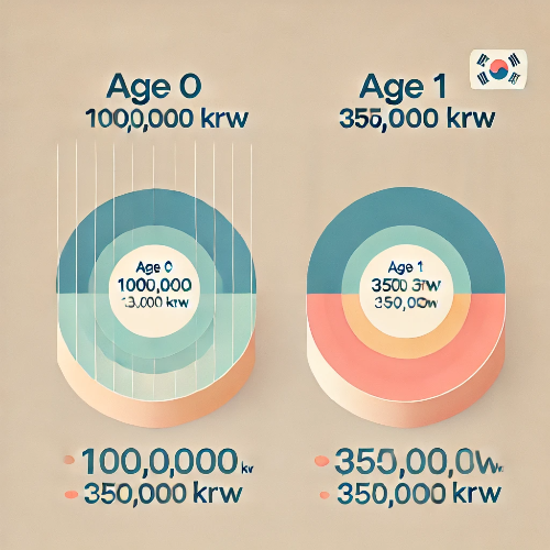 부모급여 지원 금액 안내: 0세 100만 원, 1세 35만 원