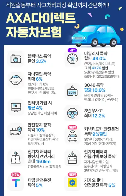 악사(AXA) 다이렉트 자동차보험 특약