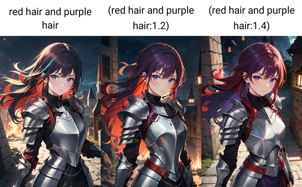 가중치를 사용한 이미지 예시