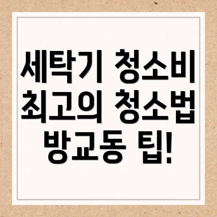 화성시 방교동 세탁기 청소 비용