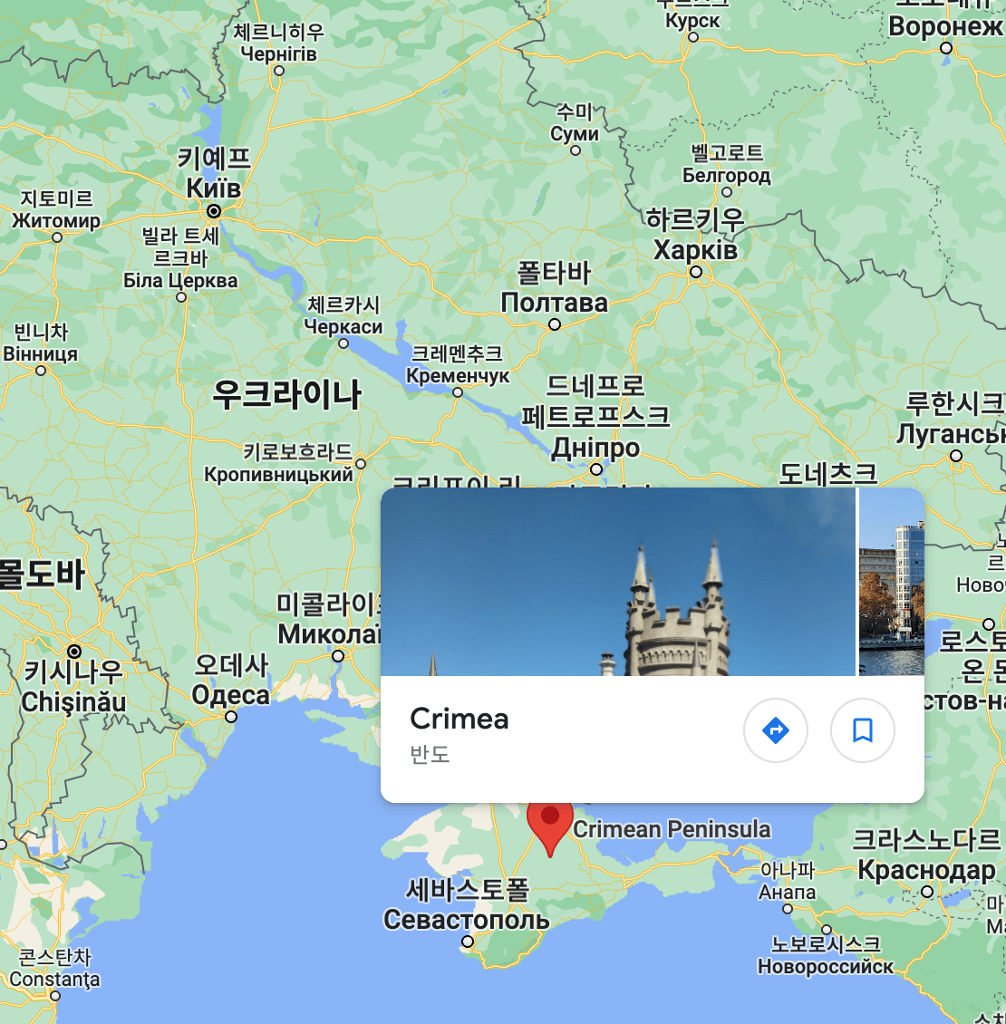 크림반도-지도
