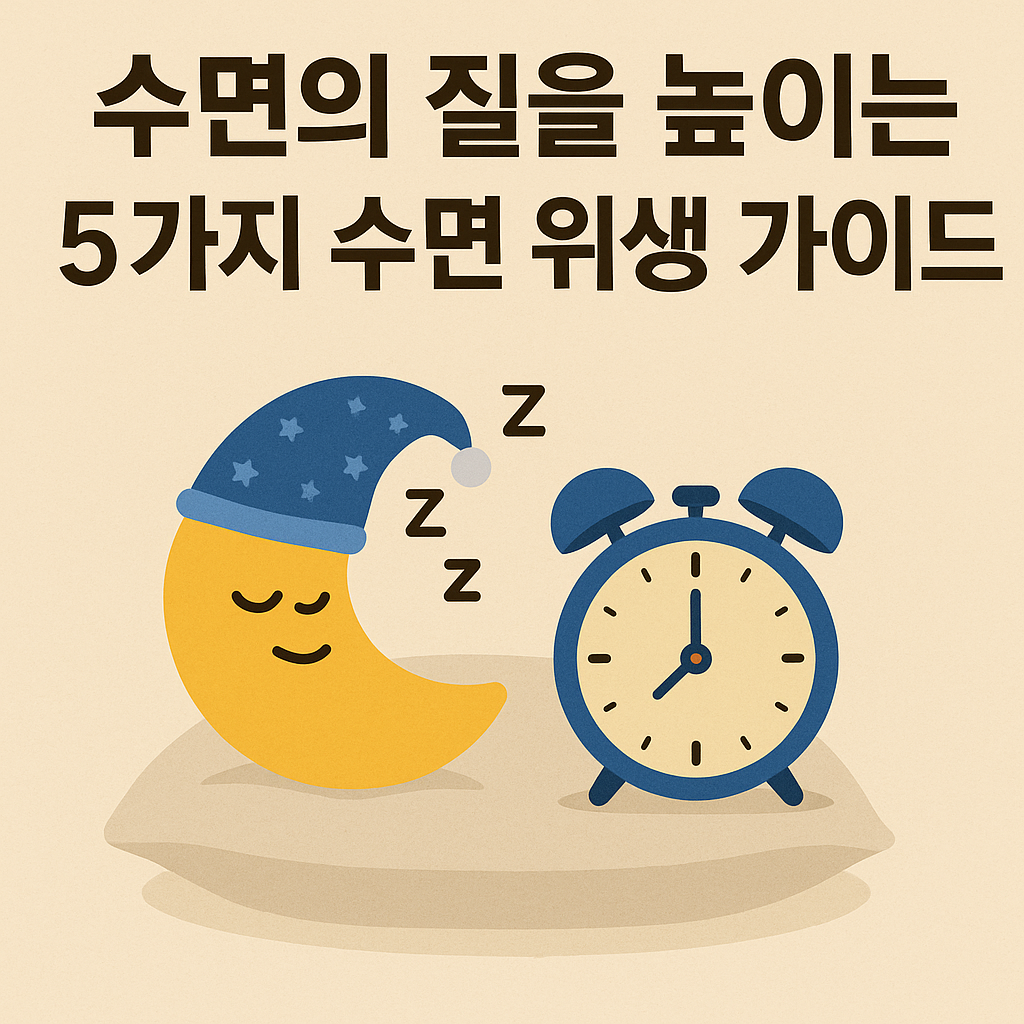 수면의 질을 높이는 5가지 수면 위생 가이드.