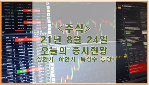  [주식] 21년 8월 24일 오늘의 증시현황 (상한가, 하한가, 특징주)