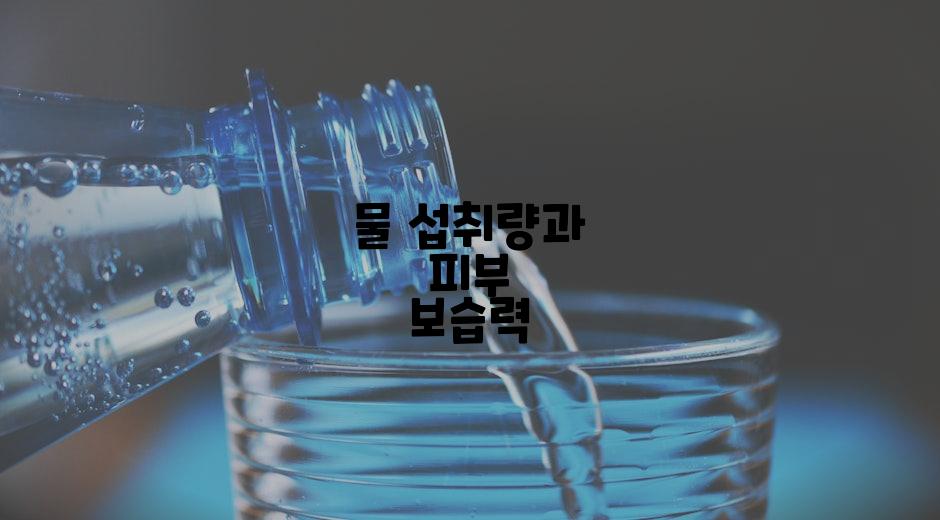 물 섭취량과 피부 보습력