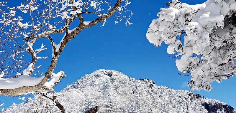 지리산 설경 상고대