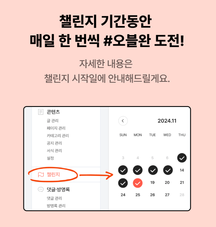 티스토리 글쓰기 챌린지