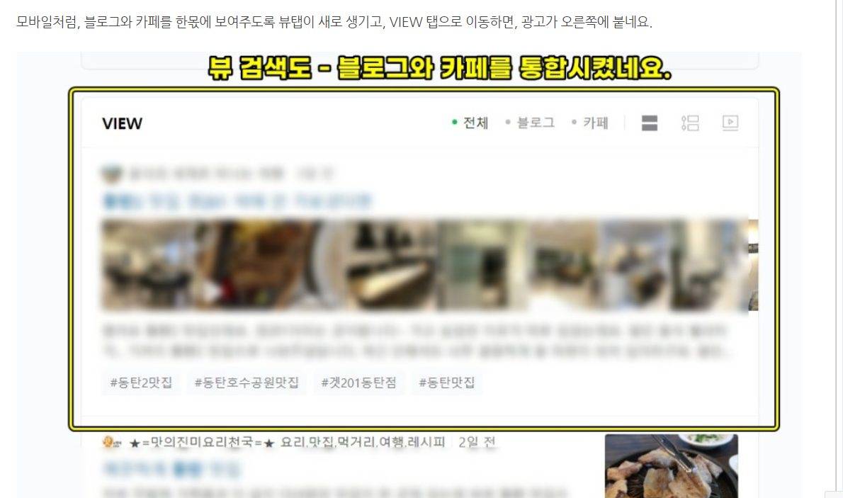  2020년 10월 네이버 검색결과화면 변경