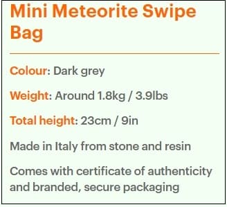 운석으로 만든 한정판 명품 핸드백 출시 VIDEO: French designer launches a £35&#44;000 handbag made from a real METEORITE..