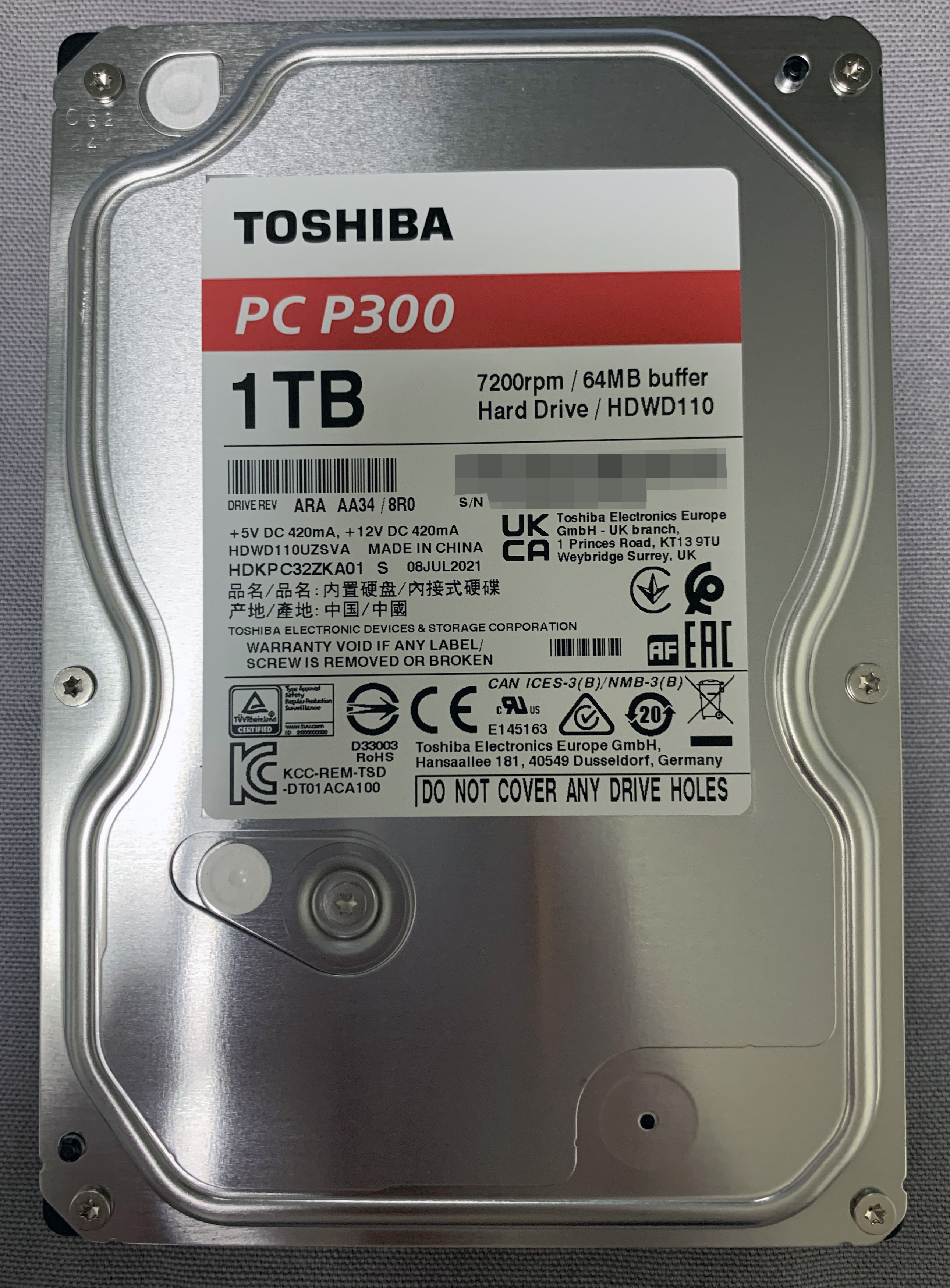 Toshiba P300 1TB (HDWD110)