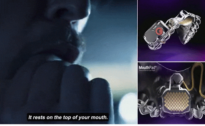 MOUTHPAD^: 손 안대고 혀로 휴대폰을 본다고? VIDEO: That&#39;s one way to go hands-free! Bizarre mouthpiece features a trackpad that lets you fully control..
