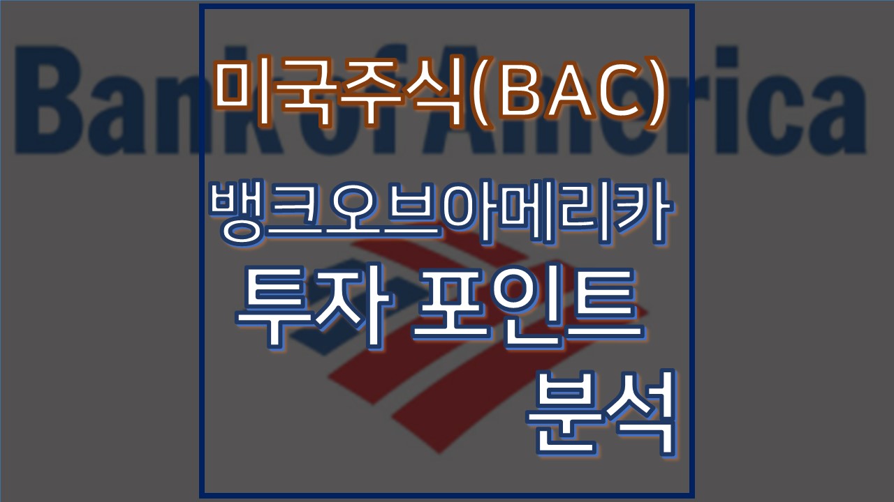  뱅크오브아메리카 주가 및 배당 변동 분석 및 투자 포인트 :: 미국 주식 BAC