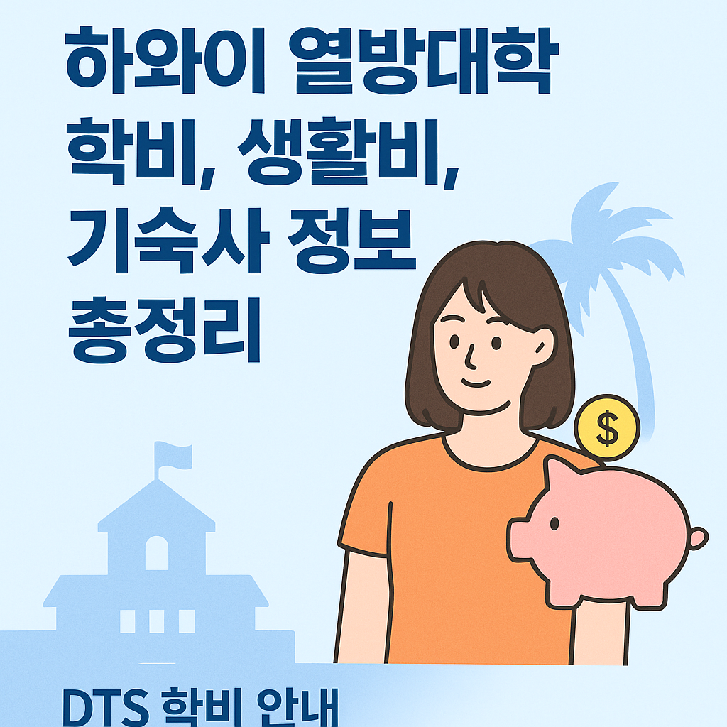 하와이 열방대학 학비, 생활비, 기숙사 정리 이미지