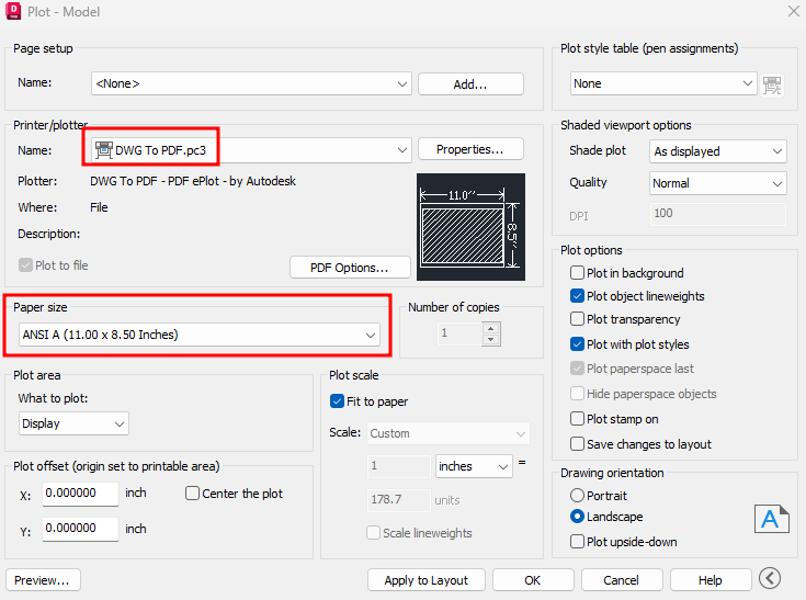 dwg pdf 변환