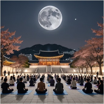 도심 속 힐링 시간&amp;#44; 광화문 달빛 요가 체험기