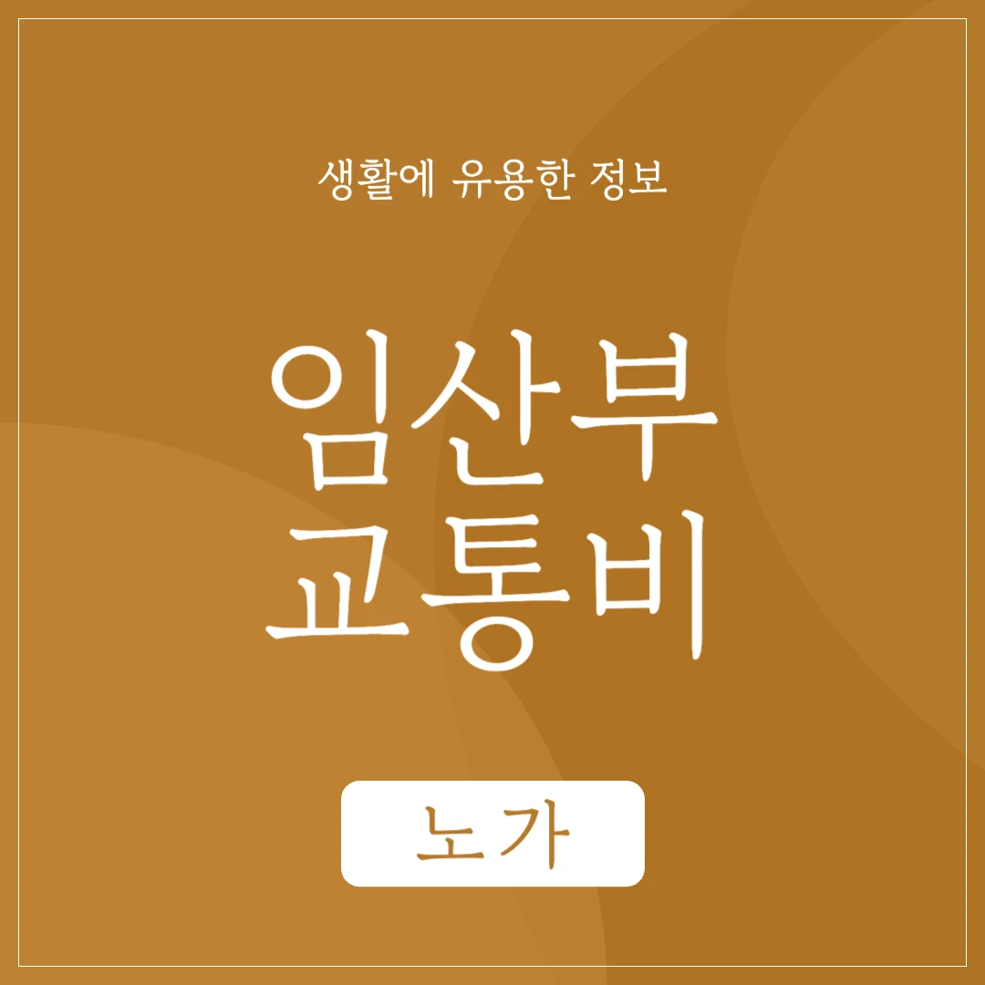 인천 임산부 교통비 지원 신청